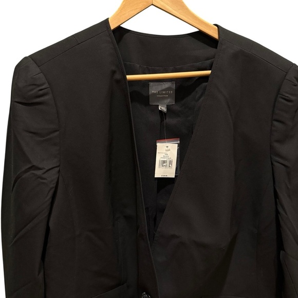The Limited Womens Black One Button Blazer Size 18 Lined Stretch Career - Picture 3 of 12